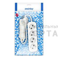 Удлинитель Smartbuy 4 гнезда 3 метра 10А/2,2кВт без заземления ПВС 2х1,0 (SBE-10-4-03-N) (1/40)