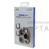 Защитное стекло на камеру KEEPHONE CALVIN, iPhone 16 Pro (6.3), Titanium Защитное стекло на камеру KEEPHONE CALVIN, iPhone 16 Pro (6.3), Titanium