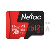 Карта памяти MicroSDXC 512 Гб Netac P500 Extreme Pro  Class 10 UHS-I A1 V30 (100 Mb/s) без адаптера Карта памяти MicroSDXC 512 Гб Netac P500 Extreme Pro  Class 10 UHS-I A1 V30 (100 Mb/s) без адаптера