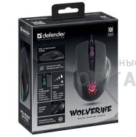 Мышь игровая, проводная DEFENDER Wolverine GM-700L RGB,7кнопок,12800dpi Мышь игровая, проводная DEFENDER Wolverine GM-700L RGB,7кнопок,12800dpi
