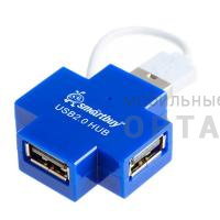 Хаб разветвитель USB Smartbuy 4 порта голубой (SBHA-6900-B) (1/5) Хаб разветвитель USB Smartbuy 4 порта голубой (SBHA-6900-B) (1/5)